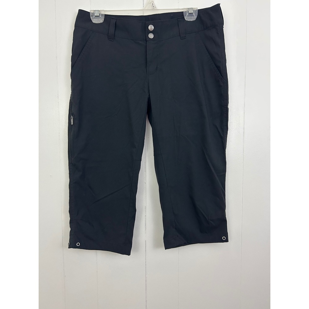 Columbia Omni-Shield Black Hiking Capri Pants Womens 10 AL8672 Water Repellent